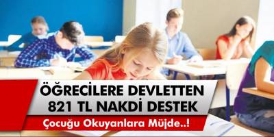 Öğrencilere müjde! Aylık 821 TL öğrenci yardımı yapılacak! Şartlar belli oldu, son günü kaçırmayın…