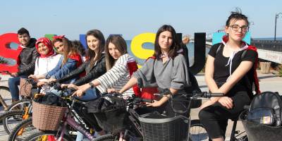 Üniversiteliler İdlib şehitleri için pedal çevirdi