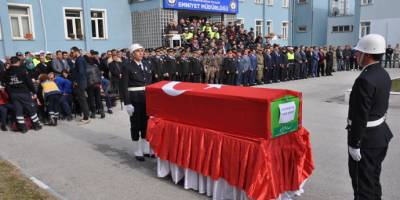 Afyonkarahisar’da hayatını kaybeden polis memuru için tören düzenlendi
