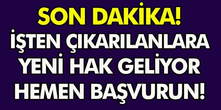İşten çıkarılanlar dikkat! 31 Aralık milyonların dönüm noktası olacak! Hemen başvuru yapın…