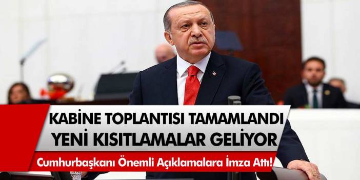 Kritik toplantının ardından Recep Tayyip Erdoğan yeni kararları açıklıyor! Yeni kısıtlamalar ve destekler gelecek!