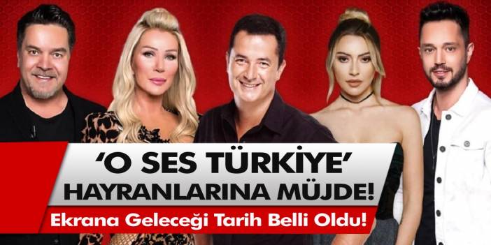O ses Türkiye başlıyor! Yayın tarihi netleşti, heyecanlı bekleyiş sürüyor!