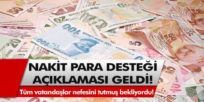 Tüm vatandaşlar nefesini tutmuş bekliyordu! Nakit para desteği açıklaması geldi, bugün saat 18’den sonra…