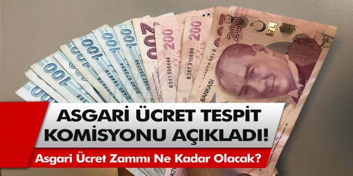 Son dakika: Asgari Ücret Tespit Komisyonu Açıkladı! Asgari Ücret Zammı Ne Kadar Olacak?