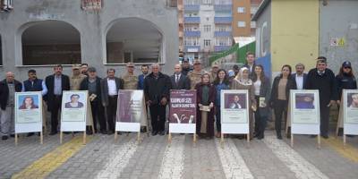 kadına şiddetle mücadele kapsamında Sason sergi düzenlendi