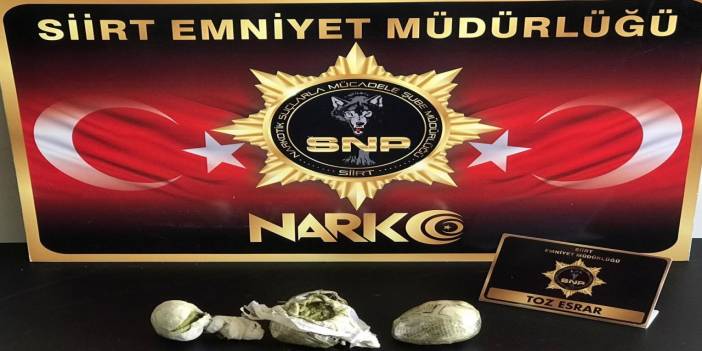 Siirt’te şüphe üzerine durdurulan araçta yapılan aramada uyuşturucu madde çıktı