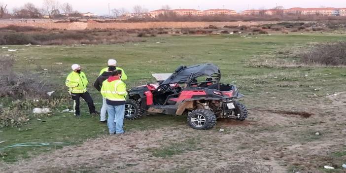 Kontrolden çıkan ATV takla attı: 1 kişi yaralı
