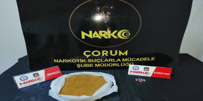 Çorum'da polis ekiplerinden uyuşturucu operasyonu