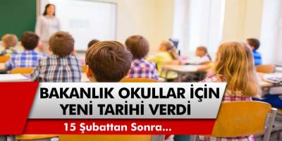 Milli eğitim bakanlığından beklenen açıklama geldi! Okullar için tarih verildi, 15 Şubat’tan sonra…