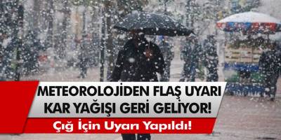 Son Dakika Uyarısı: Kar Yağışı Yeniden Başlıyor! Meteoroloji’den Kritik uyarı geldi!