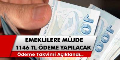 Emekliler müjde! Çifte ikramiye birden gelecek! 1146 TL ödeme yapılacak…