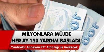 Milyonlarca vatandaşa müjde! Başvuranlara her ayın 14’ünde 150 TL yardım başladı! Aylık yardımlar…