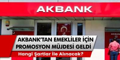 Akbank emekliler için çarpıcı açıklamalar yaptı. Emekli vatandaşlar için ek promosyon ödemeleri verecek…