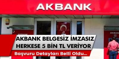 Akbank coşturmaya devam ediyor: Koşul şart olmadan herkese 203 TL ödeme ile 5 bin TL kredi…