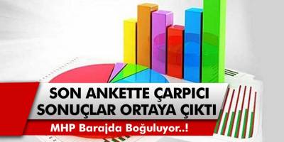 Son Anketten Çarpıcı Sonuçlar Ortaya Çıktı! MHP Barajda Boğuluyor..!