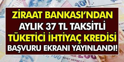 Ziraat Bankası Aylık 37 TL Taksitle Kredi müjdesi! İnternet'ten Başvuru Ekranı Açıldı Hemen Ziraat Banka'sına Başvuru Yapın …