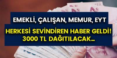 Hükümet'ten müjdeli haber geldi: Devlet tarafından 3 bin TL destek ödemeleri yapılacak…