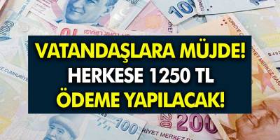 Hesaplara1.250 TL Yatırılıyor! Milyonlara Büyük Müjde! Başvuru Şartı Bulunmuyor