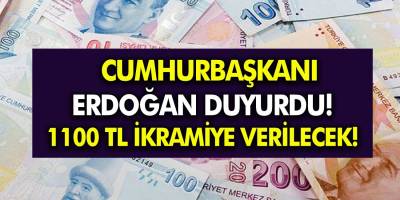 Cumhurbaşkanı Erdoğan Açıkladı, Yılbaşında Emekli vatandaşlara 1100 TL İkramiye Ödenecek, Ay Sonuna Kadar Hesaplara yatacak!