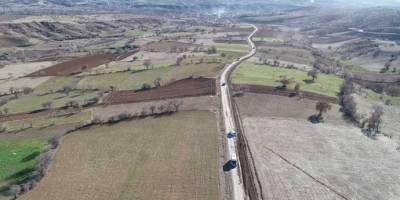 Amasya Hamamözü'ndeki köy yollarına bakım