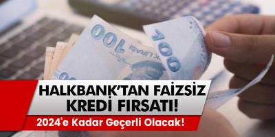 Halkbank'tan faizsiz kredi müjdesi! Detaylar açıklandı 2024'e kadar geçerli olacak!