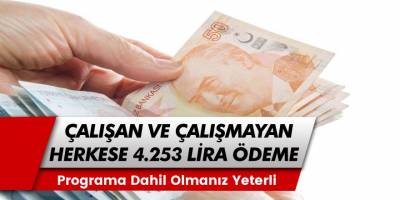 Çalışan, Çalışmayan ve Öğrencilerin Hesaplarına 4 Bin 253 Lira Ödeme Yapılacak! Başvuru Şartları ve Detaylar Belli Oldu