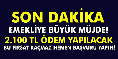 SSK, Bağ-Kur'lu emeklileri en düşük emekli maaşı alanlar dikkat 2.100 tl ödeme müjdesi! Hesaplarınızı Kontrol Edin!