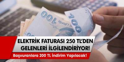 Elektrik Faturanız 250 TL'den Yüksek İse Hemen PTT'ye Gidin, Başvuranlara 200 TL İndirim Yapılacak!