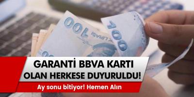 Garanti BBVA kartı olan herkes dikkat! 200 lira ödeme yapılacak! Hemen Alın!