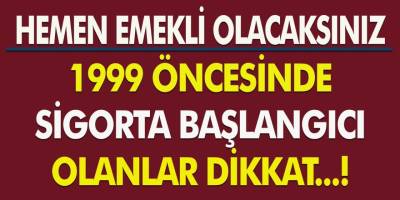 EYT’de sigortası ve primi yatmayanlara müjde! 8 Eylül 1999'dan önce sigortalı olanlara emeklilik! EYT'de prim ve yıl şartı
