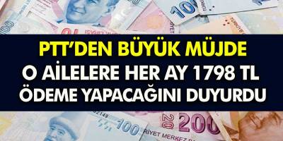 PTT Son Dakika Olarak Duyurdu! O ailelere her ay 1798 TL Para Ödemesi Yapılacak! Şartları Sağlayan Herkes her ay Alacak!