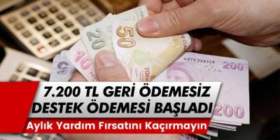 Aile Bakanlığı yardımları aralıksız sürüyor! Dar gelirli ve ihtiyaç sahibi aileler için 7.200 TL yardım yapılıyor!