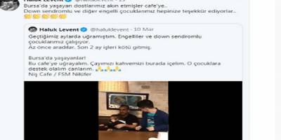 Ünlü sanatçı Haluk Levent çağrı yaptı, Bursa'daki o kafe doldu taştı
