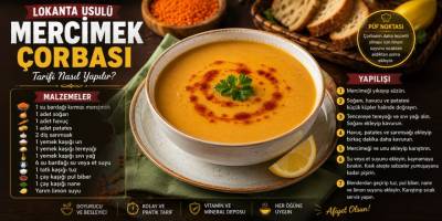 Lokanta Usulü Mercimek Çorbası Tarifi Nasıl Yapılır? Mercimek Çorbası İçin Gerekli Malzemeler...