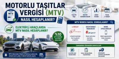 Motorlu Taşıtlar Vergisi (MTV) Nasıl Hesaplanır? Elektrikli Araçlarda MTV Nasıl Hesaplanır? MTV Borcu Nasıl Sorgulanır?