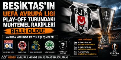 Beşiktaş'ın UEFA Avrupa Ligi Play-Off Turundaki Muhtemel Rakipleri Belli Oldu! Avrupa Yolunda Kritik Eşleşmeler