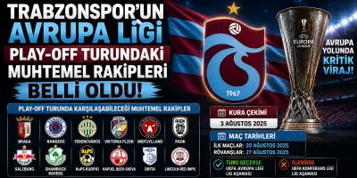 Trabzonspor'un UEFA Avrupa Ligi Play-Off Turundaki Muhtemel Rakipleri Belli Oldu!