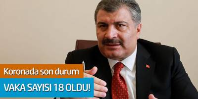 Sağlık Bakanı Koca: koronavirus salgınında vaka sayısı 18'e oldu