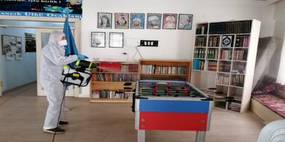 Osmancık’ta corona virüse karşı ilaçlama yapıldı