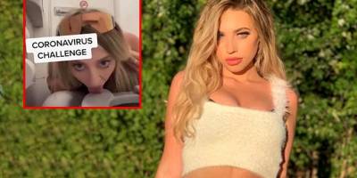 Ava Louise isimli kadın, lozeti yalayarak koronavirus karşı TikTok'ta akım başlattı