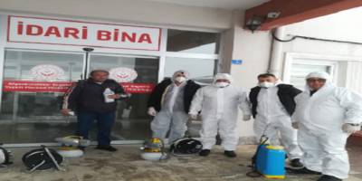 Afyonkarahisar'da Müdürlüklere dezenfekte çalışması yapıldı