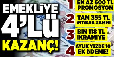 Emekliye 4'lü müjde! Ek ödeme yapılıyor