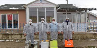 Bayburt Belediyesi Belediyeden korona virüsü için dikkat çeken çalışmalar
