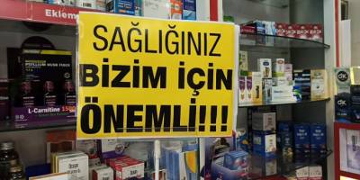 Düzce’deki bazı eczanelerde şeritli tedbir