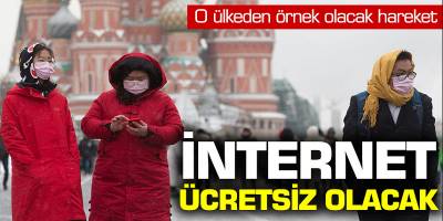 O ülkeden örnek olacak hareket... İnternet ücretsiz olacak!