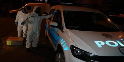 Uşak İl Emniyet Müdürlüğü binası ve araçlar dezenfekte edildi