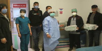 Van’da Umuda sağlık çalışanlarına pizza sürprizi