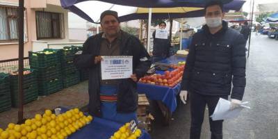 Tekirdağ Süleymanpaşa Belediyesi Pazar ve marketlerde bilgilendirmeler yapıldı