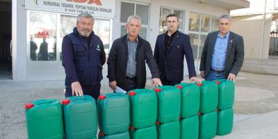 Tekirdağ’'ın Malkara ilçesine bağlı 77 mahalleye dezenfektan dağıtıldı