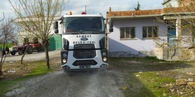 Samsat Belediyesi Köylerde dezenfekte işlemleri sürdürülüyor